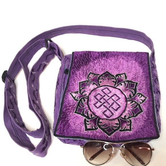 Blue Sky Handbags - Blue Sky India stash pocket mandala cross body bag